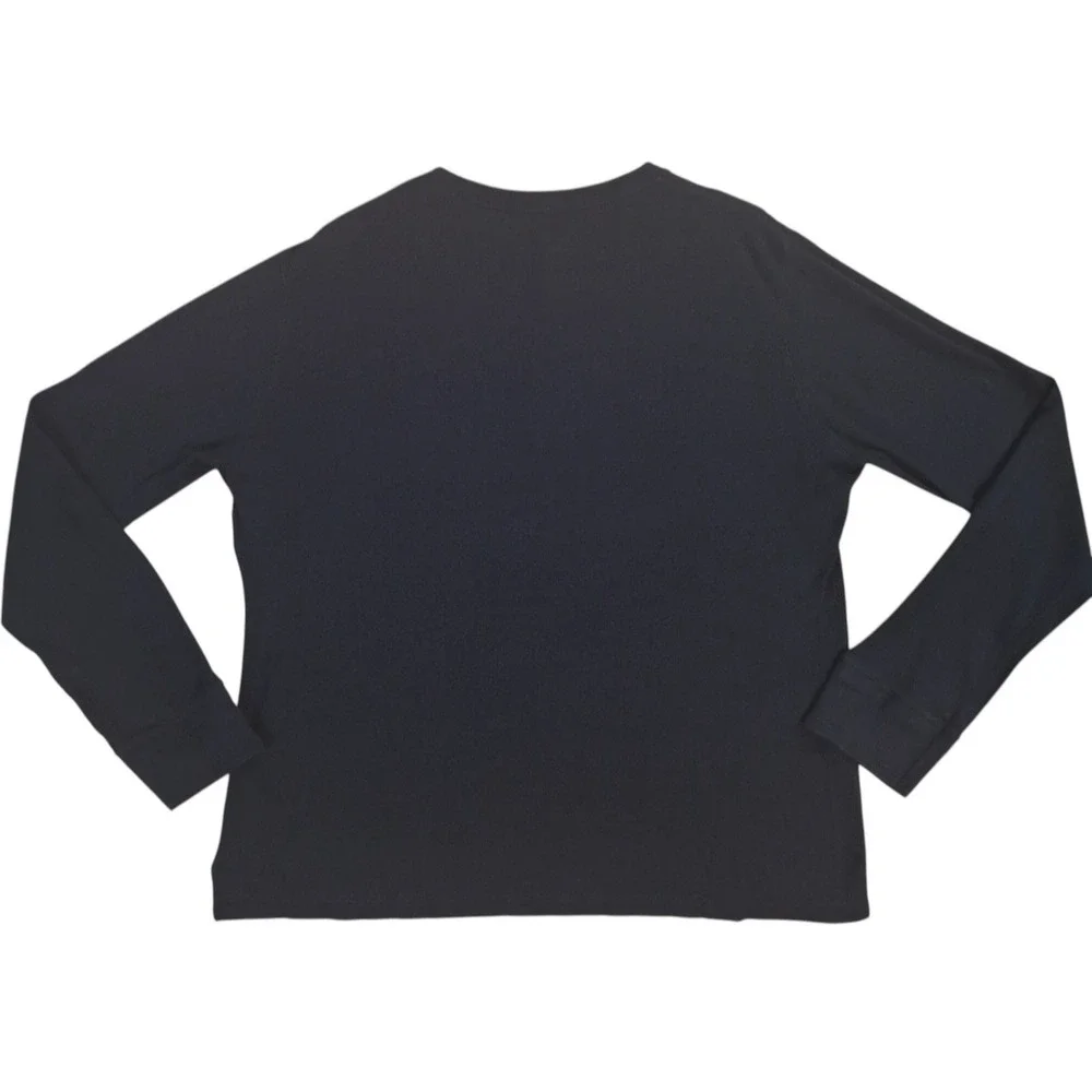Ralph Lauren Henley Shirt Mens XL Navy Blue Long Sleeve Cotton Modal Stretch